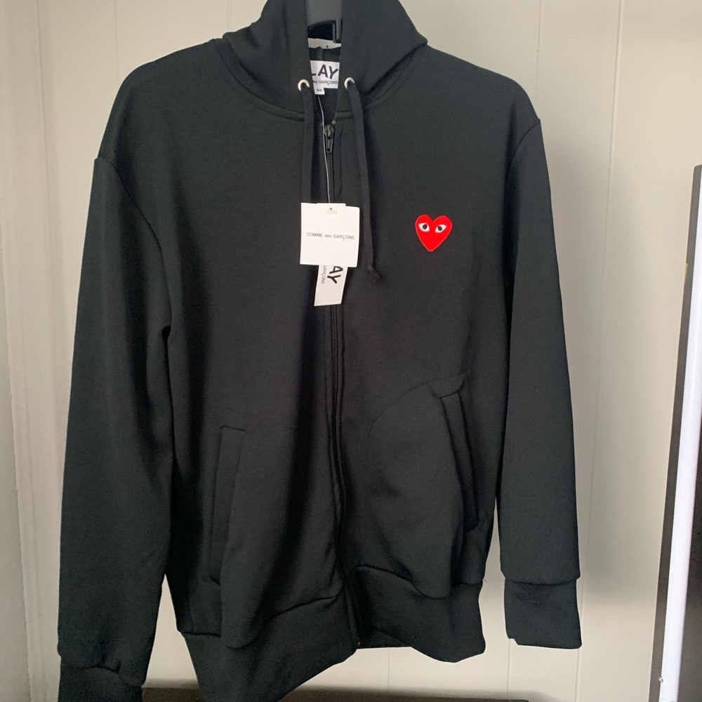 Comme des garçons play zip-up hoodie
